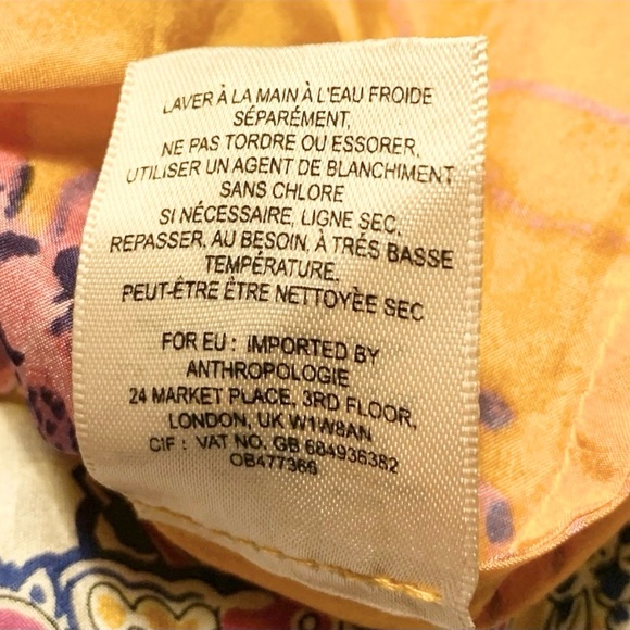 ANTHROPOLOGIE VANESSA VIRGINIA RAINFOREST SILK RAINFOREST DRESS SIZE SMALL - Picture 13 of 16